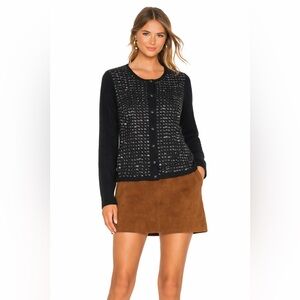 JACOB Black Angora Blend Sequin Cardigan Sweater – Size L